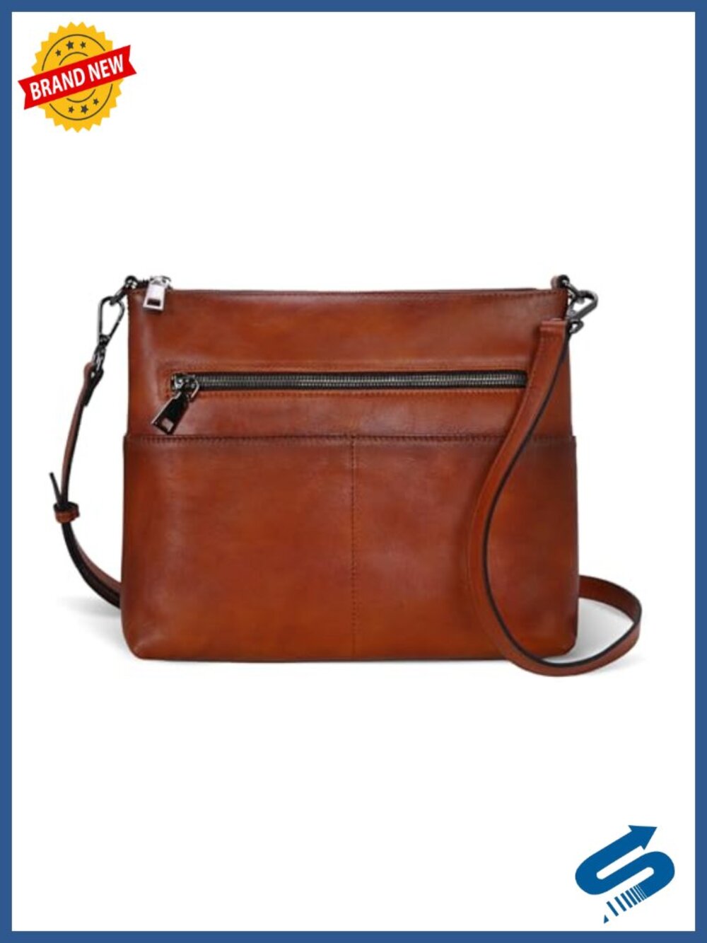 Vegan Leather Crossbody Bag Women Shoulder Handbag Work Travel